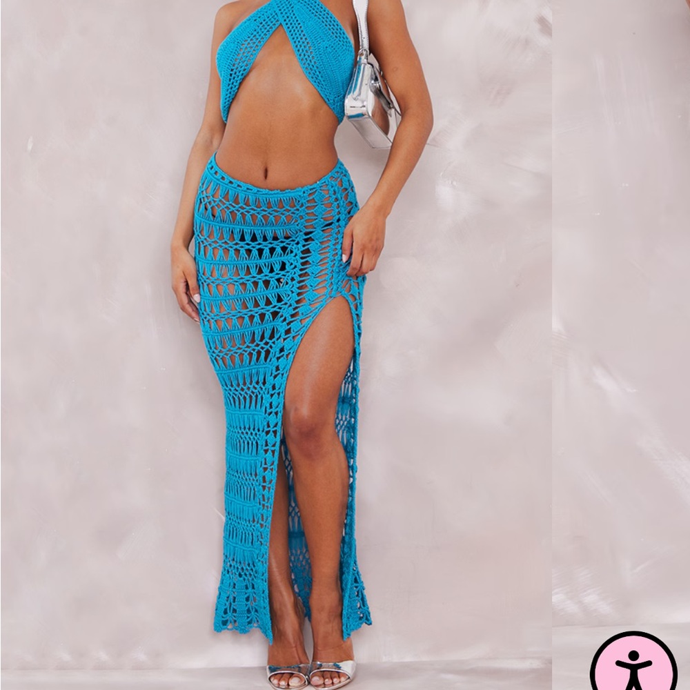 Crochet Halter Top and Skirt Set